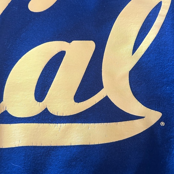 Champion Navy Blue Crewneck with Yellow 'Cal' Logo - Picture 3 of 4